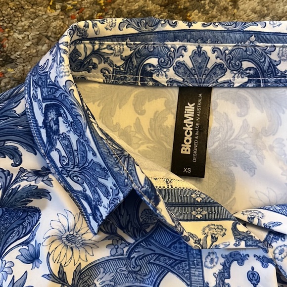 NWOT Blackmilk Chinoiserie Long Sleeve Business Time Shirt XS (sold out) - Picture 6 of 8